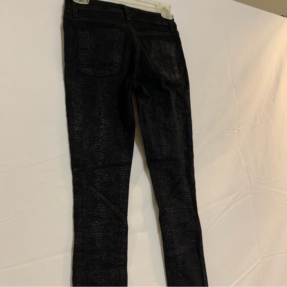 GJG Skinny black pants with shiny snake print size 1 - Picture 4 of 8